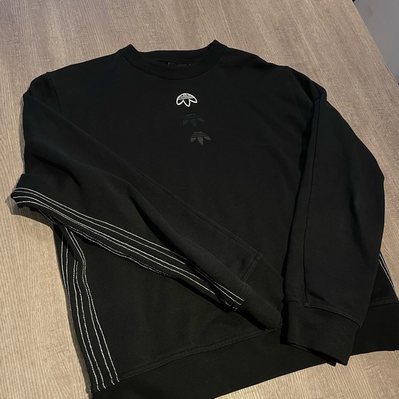 Adidas By Alexander Wang Black Logo Crew - Picture 2 of 10